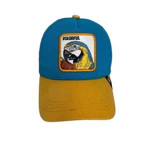 Play New York PARROT Snapback Mesh Baseball Trucker Hat Cap Blue Yellow Colorful